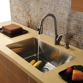 Stainless Steel Undermount Kitchen Sink Faucet and Dispenser