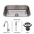 Stainless Steel Undermount Kitchen Sink Faucet Strainer and Dispenser