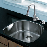 Stainless Steel All in One Undermount Kitchen Sink and Faucet Set 24 Inch