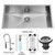 Stainless Steel Undermount Kitchen Sink Faucet Colander Strainer and Dispenser