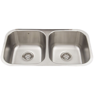 Stainless Steel Undermount Double Bowl Kitchen Sink 32 Inch 16 gauge