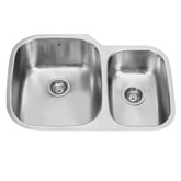 Stainless Steel Undermount 18 Gauge Double Bowl Kitchen Sink 18 gauge 30 Inch