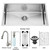 Stainless Steel Undermount Kitchen Sink Faucet Colander Grid Strainer and Dispenser