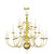 Providence 20 Light Bright Brass Incandescent Chandelier