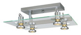 Focus Ceiling Light-4 Light, Matte Nickel with Chrome Accents