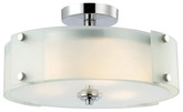 SCOPE 3 Light Chrome Flush Mount With Frosted Glass