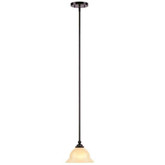 Providence 1 Light Bronze Incandescent Mini Pendant with Iced Champagne Glass