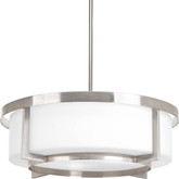 Dynamo Collection 3 Light Brushed Nickel Foyer Pendant