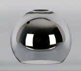 Chrome Metal Globe Shade 2 1/4 Inch