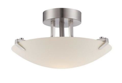 LED Semi Flush Mount 15" 23W Dimmable 3000K BN 1610LM