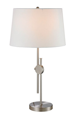 Adjustable Brushed Nickel Table Lamp