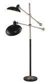 60 Inch Double Adjustable Metal Head Task Floor Lamp