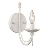 1 Light Wall Antique White Incandescent Wall Sconce