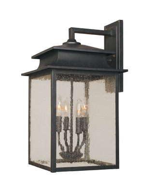 Sutton Collection 12 in. 4-Light Wall Sconce in Rust