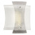 Wall Sconce With White/Clear Crackle Glass