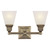 Providence 2 Light Antique Brass Incandescent Bath Vanity with Satin Glass