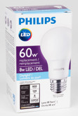 LED 8W = 60W A-Line (A19) Daylight Non-Dimmable (5000K) - Case of 4 Bulbs