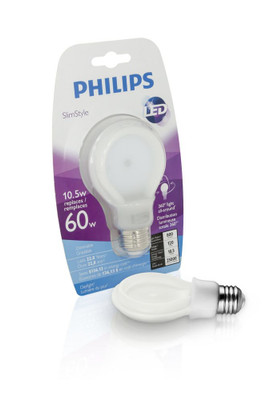 LED 10.5W = 60W A-Line (A19) SlimStyle Daylight (5000K) - Case of 4 Bulbs