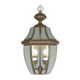 Providence 2 Light Bronze Incandescent Pendant with Clear Beveled Glass