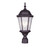 Providence 3 Light Bronze Incandescent Post Head with Clear Water Glass