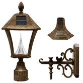 Baytown Weathered Bronze Solar Post-Mount/Wall-Mount LED Outdoor Light Fixture