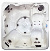 Orlando Silver Marble 6 Person Lounger Spa with 45 Stainless Steel Jets, 4 HP Pump, LED Light and IPOD Stereo System