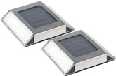 Solar Powered Stainless Steel Pathway Lights (2 pack)