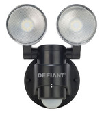 180-Degree 2-Head Outdoor Black Motion Activated Flood Light