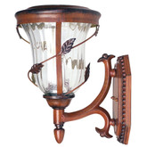 Gama Sonic Flora 12.5 in. Wall Mount Outdoor Antique Bronze 6 LEDs Solar Lamp