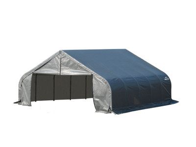 Grey Cover Peak Style Shelter -18 Feet x 20 Feet x 12 Feet