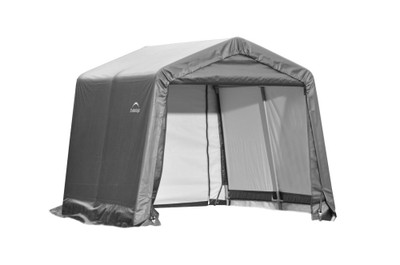 Peak Style Shed Storage Grey Shelter - 10 Feet x 8 Feet x 8 Feet