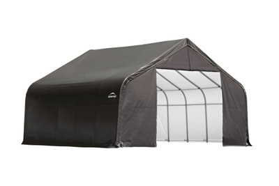 Grey Cover Peak Style Shelter -26 Feet x 24 Feet x 12 Feet