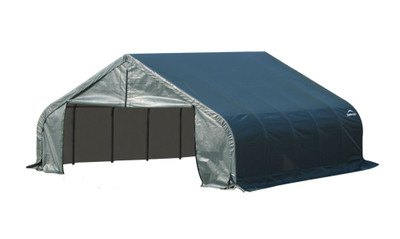 Green Cover Peak Style Shelter - 18 x 24 x 12 Feet