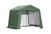 Peak Style Green Cover Shelter - 8 x 12 x 8 Feet