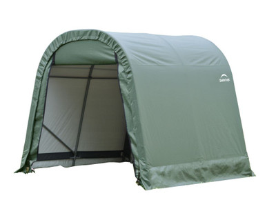 Green Cover Round Style Shelter - 10 Feet x 8 Feet x 8 Feet