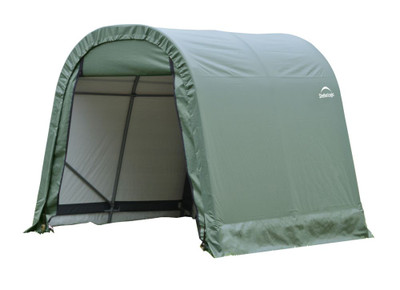 Green Cover Round Style Shelter - 9 Feet x 16 Feet x 10 Feet