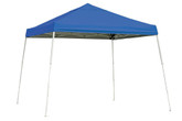 Sport Pop-Up Canopy, 10 x 10, Slant Leg, Blue Cover with Storage Bag