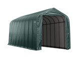 Green Cover Peak Style Shelter - 15 x 24 x 12 Feet