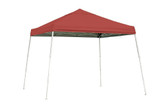 Sport Pop-Up Canopy, 10 x 10, Slant Leg, Red Cover with Storage Bag