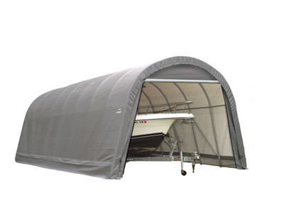 Green Cover Round Style Shelter - 14 x 28 x 12 Feet