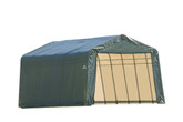 Peak Style Garage/Storage Green Shelter - 12 Feet x 24 Feet x 8 Feet