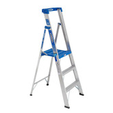 9 Feet Reach Aluminum Podium Ladder With 250 Lb. Load Capacity Grade I