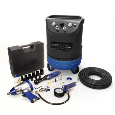 Hyundai 4 Gal. Portable Electric Air Compressor With 5-Tool Auto Kit