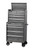 27 Inch 9-Drawer Chest And Cabinet Combo - Metallic Silver