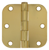 3 Inch  Polished Brass 5/8rd Door Hinge 2pk