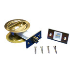 Pocket Door Lock 1-3/8 In. Brass