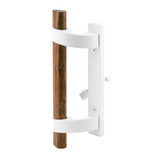 White Patio Door Handle with Mortise Lock