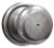 Collections hancock privacy knob - rustic pewter finish