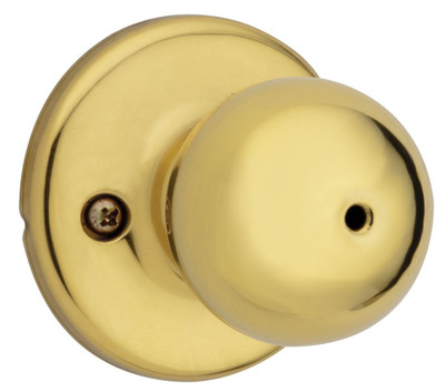 Yukon privacy bath/bedroom knobset - bright brass