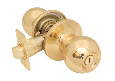 Saturn Door Lock Privacy Polish Brass